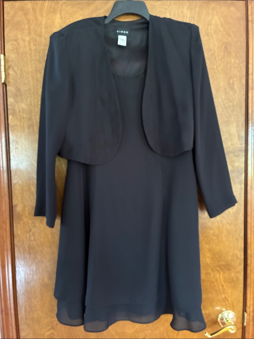 Vintage 90’s Virgo Black Dress & Jacket Set Size 16